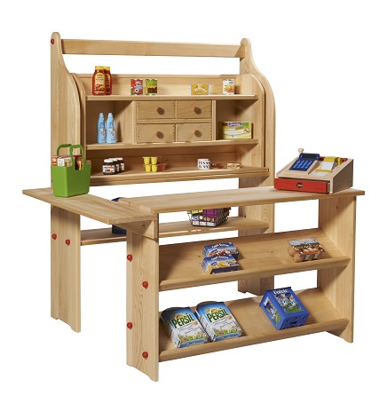 Kaufladen aus Lindenholz 3-tlg.